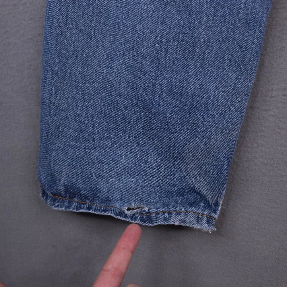 Levi's 505 Regular Fit Jeans Blue Denim 40x30 Straight Leg Workwear Casual